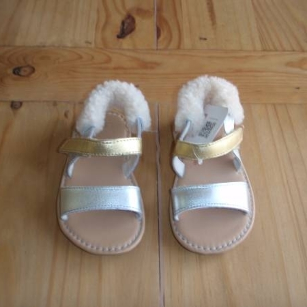 UGG Kids Sandals in Gold and Silver